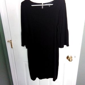 WHBM- Black Dress with Bell Sleeves